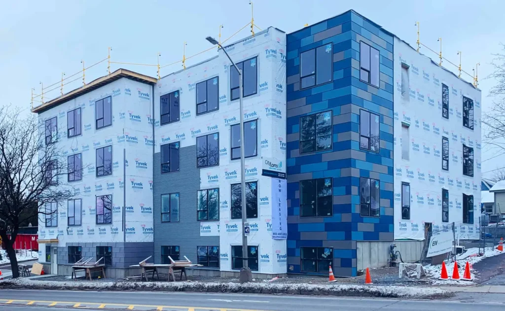 City Lofts Winooski VT Construction Outside