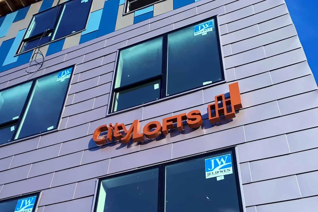 City Lofts Winooski VT Finished Exterior Sign