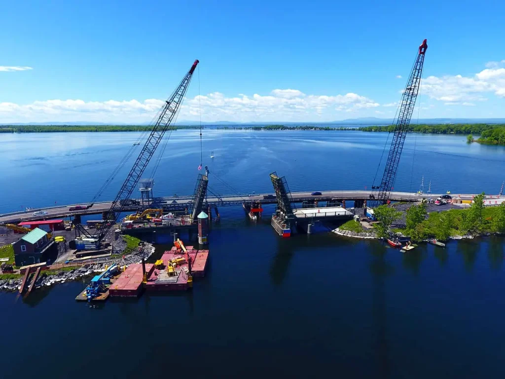 North Hero Grand Isle Drawbridge Aerial June 2019