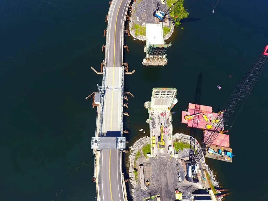 North Hero Grand Isle Drawbridge Overhead June 2019