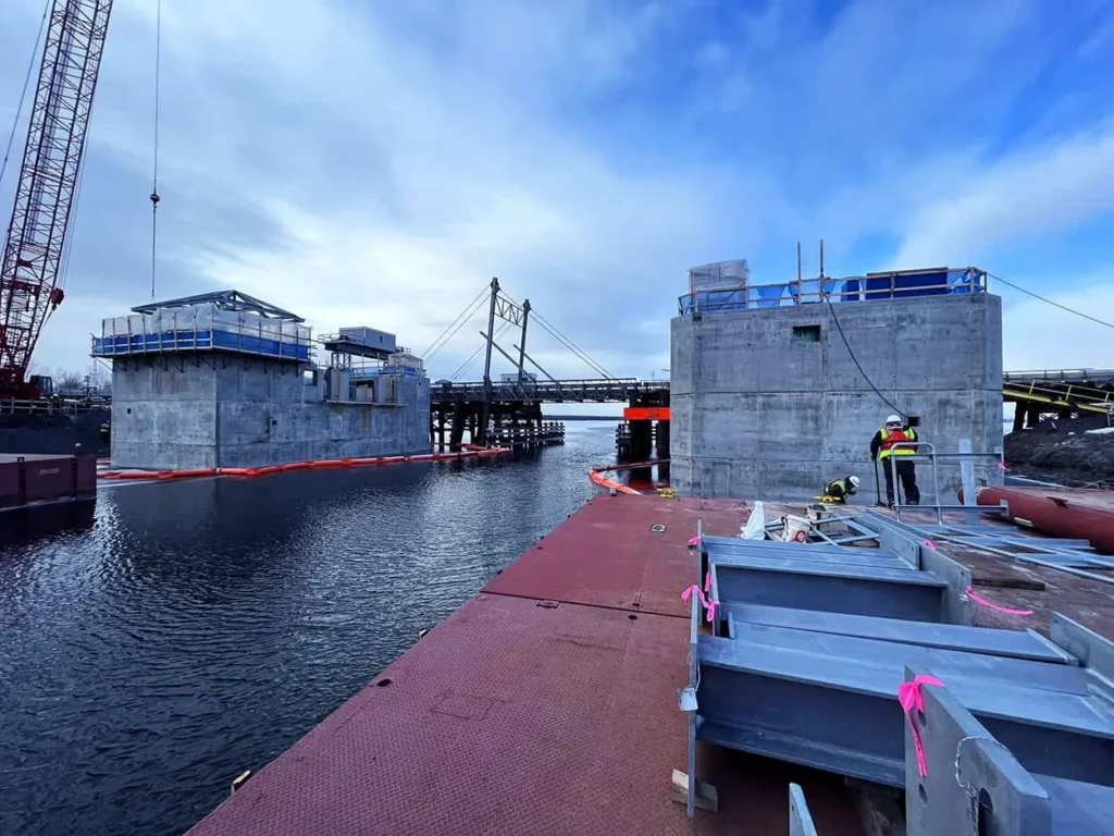North Hero Grand Isle Drawbridge Piers Feb 2022