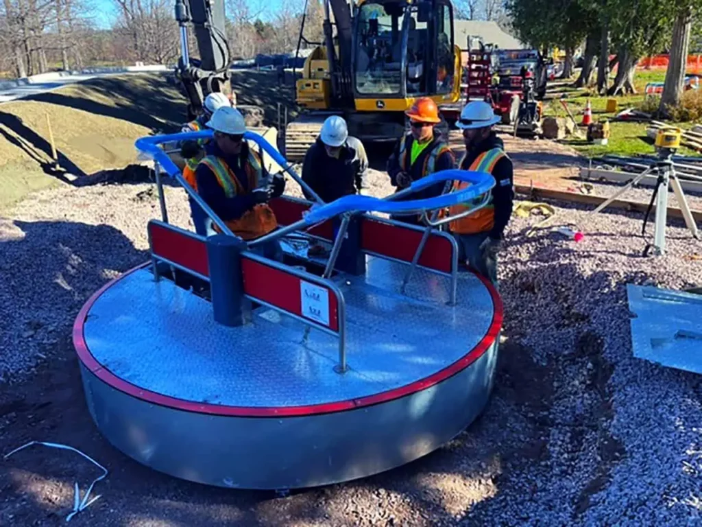 Oakledge Universally Accessible Playground Merry-Go-Round Sept 2022