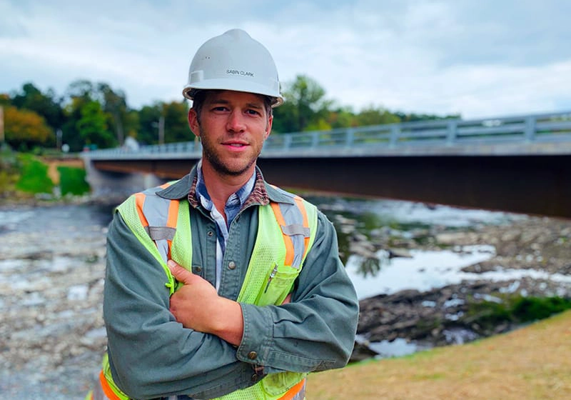 An EIV worker in Highgate, VT in September 2019