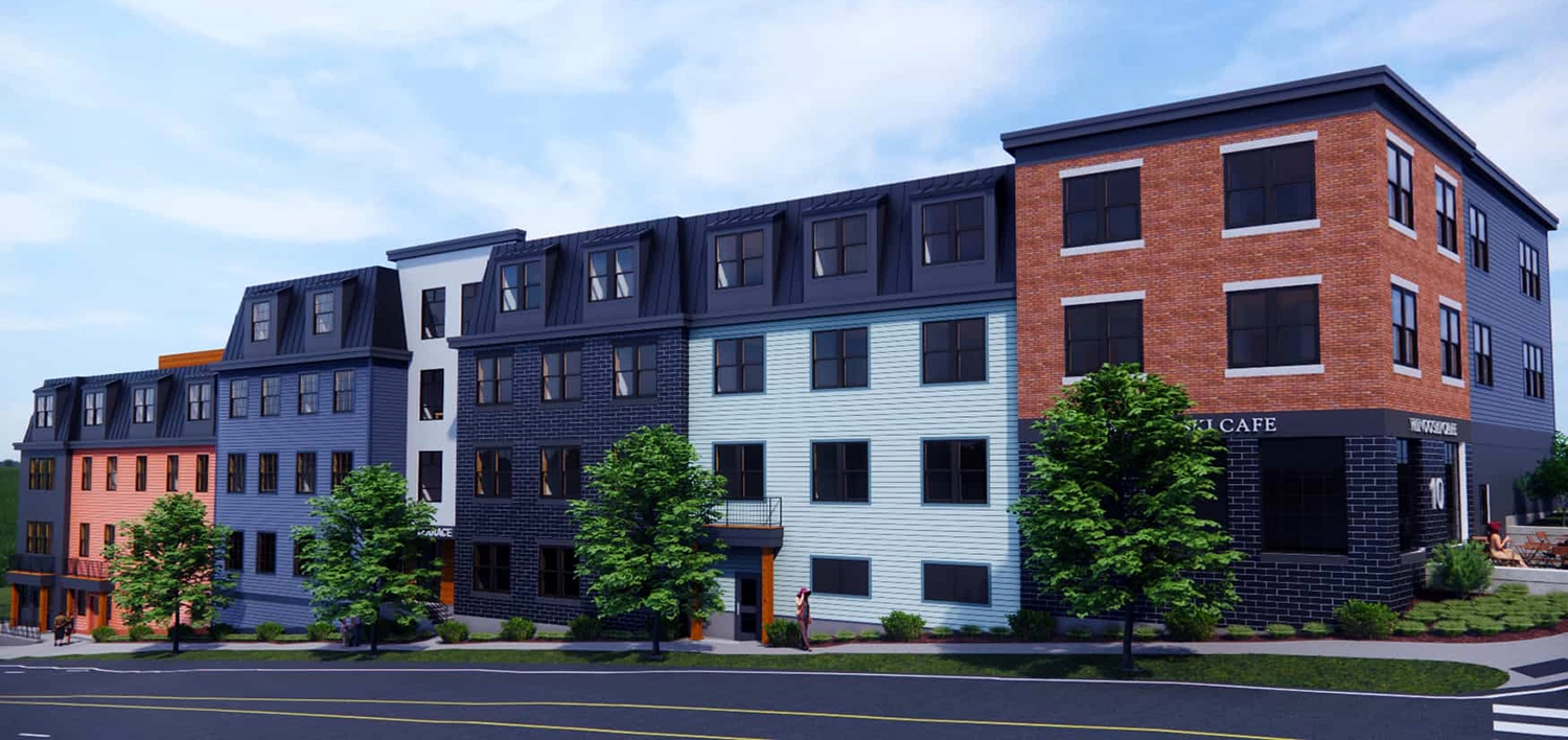 The Parc Terrace building at Hoods Crossing in Winooski, VT