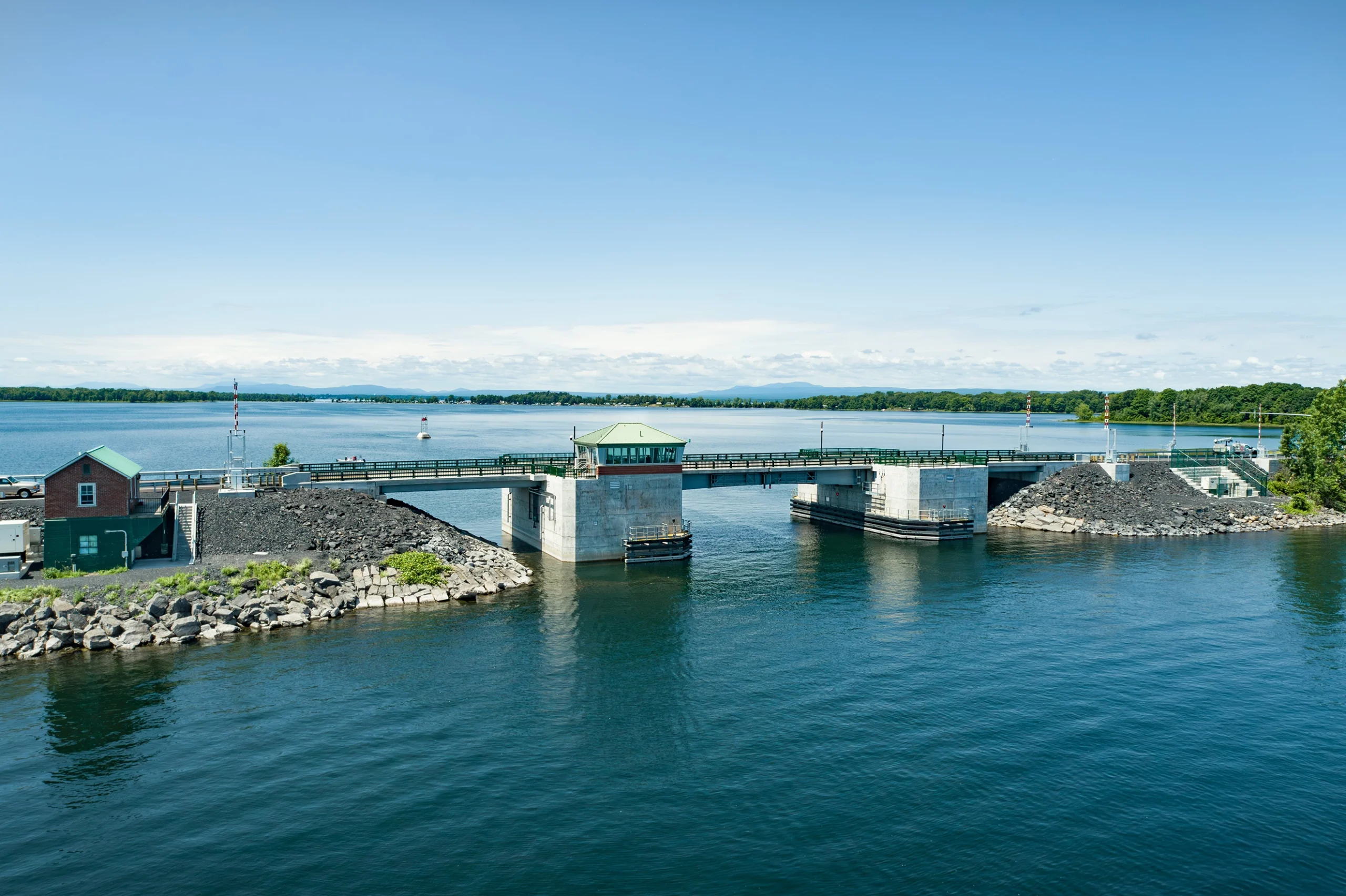 The completed North Hero-Grand Isle, VT drawbridge in June 2023