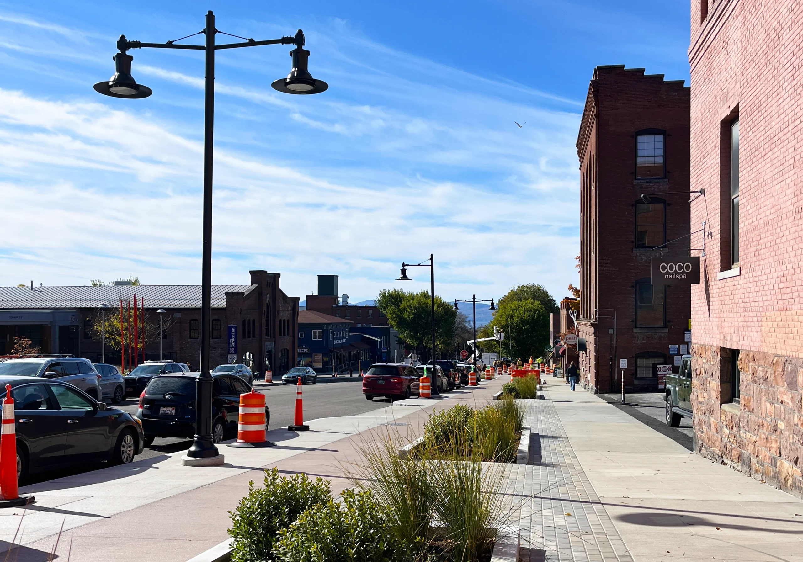 Main Street Sidewalk in Burlington, VT as part of the Great Streets project