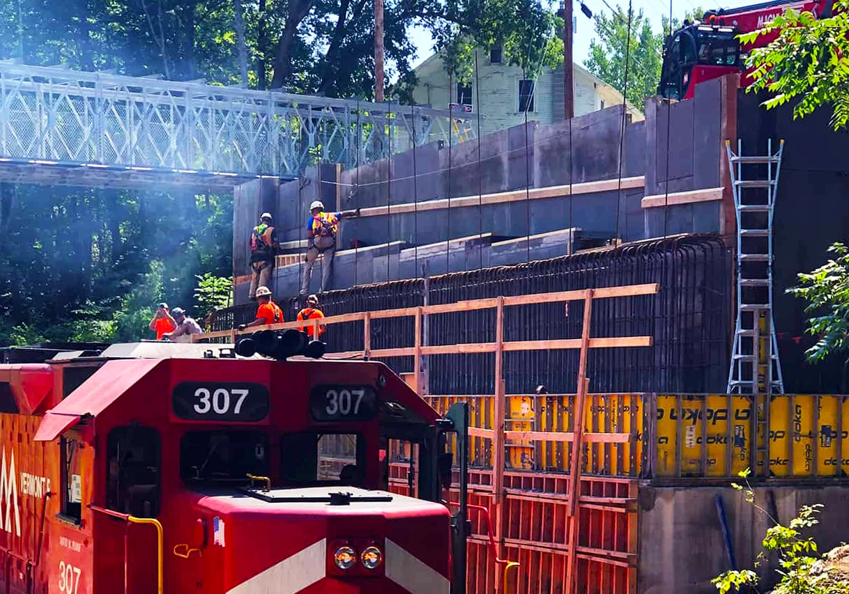 Employees on the Proctor, VT job site in August 2021